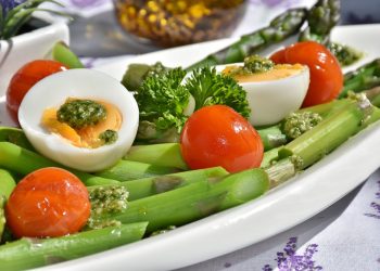 meal, asparagus, dish, food, vegetables, egg, tomatoes, pesto, green asparagus, wild garlic pesto, cooked, cuisine, healthy, diet, tasty, egg, egg, diet, diet, diet, diet, diet