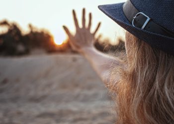 sun, five, dawn, sunset, girl, hand, hat, blonde, morning, nature, five, five, five, five, five