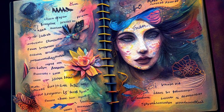 ai generated, art journal, journal, journaling, diary, book, colorful, abstract, art journal, art journal, journal, journal, journal, journal, journal, journaling, journaling, journaling